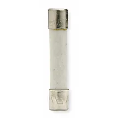 Very-fast-acting cylindrical fuse rated 12 A and 250 V AC. Non-indicating design with dimensions of 1/4 in x 1 1/4 in. Provides overcurrent protection in industrial equipment such as control panels and power supplies where rapid response to short circuits is required.