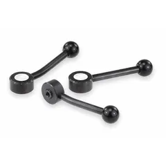 This low-profile adjustable tension lever features a steel body with a threaded hole. With a 1/2"-13 thread and 21 mm thread length, it is suited for clamping, positioning, and adjusting machinery components in industrial jigs, fixtures, and assembly lines where frequent manual adjustment is required.
