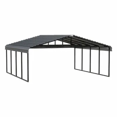 ARROW Carport: 20 ft Overall Lg, 20 ft Overall Wd, 9 ft Overall Ht, Powder Coated - Carports