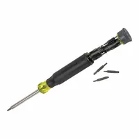 KLEIN TOOLS Multi-Bit Precision Driver: Hex/Phillips/Slotted/Torx Tip, 27 Tips, 8 3/4 in Overall Lg (MPN 32327)
