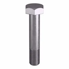 Grade B8 heavy hex bolt with 3/4"-10 thread size, plain finish. Meets ASTM A193 material quality standards and ASME B18.2.1 dimensional standards. Suitable for high-temperature and high-pressure applications such as flanged connections, pressure vessels, and valve assemblies. Supplied in small pack size, nut not included.