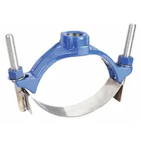 Saddle Clamp: For 6 in – 6 7/8 in Outside Dia, 1 Strap, 1 in NPT Outlet, For 6 in – 6 in Pipe (MPN 31500069008000 IP)