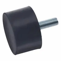 JW WINCO Vibration-Isolating Mount: Cylindrical, Natural Rubber, Male x Non-Threaded Style (MPN 352-40-30-M8-S-40)
