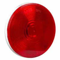 GROTE Stop/Turn/Tail Light: Incandescent, Stop Light, Red, Round, 4 5/16 in Overall Dia, Female Pin (MPN 52152)