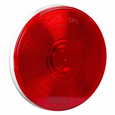 GROTE Stop/Turn/Tail Light: Incandescent, Stop Light, Red, Round, 4 5/16 in Overall Dia - Stop Lights