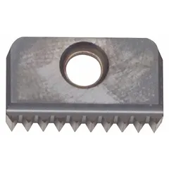 Carbide insert for internal threading of UN thread profiles. Used in CNC lathes and manual machines for precision thread cutting in metalworking applications.