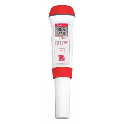 OHAUS Conductivity Meter: Conductivity, ±1.5% FS, 19.99 mS/cm, 0 mS/cm - Pocket Conductivity Testers