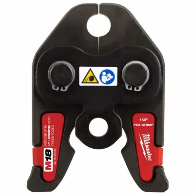 MILWAUKEE Press Jaw: 1/2 in Pipe, PEX, For ASTM F1807/F2159 - Jaws & Rings for Standard & Extended Press Tools