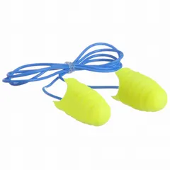 These 3M bullet-shaped earplugs are corded, disposable, and designed for roll-down insertion. They provide a 31 dB NRR for general-purpose hearing protection in environments such as manufacturing, construction, and machine shops. Each earplug is yellow, sized large, and the pack contains 200 pairs.