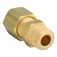 LEGRIS Compression Fitting Coupling: 3/4 in Pipe x 14 mm OD Fitting Size, BSPT x Compression, Brass (MPN 0105 14 27)
