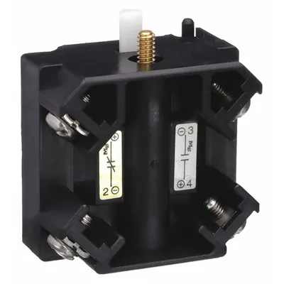 SCHNEIDER Contact Block: 30 mm Panel Mounting Size, 1NO/1NC - Contact Blocks