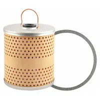 Cellulose media oil filter cartridge with 4 7/16 in overall height and 3 3/4 in outside diameter. Includes two attached grommets. Used in engine lubrication systems to remove contaminants from oil