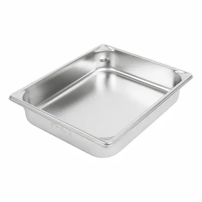 VOLLRATH Steam Table Pan: Half Size, Rectangular, 22 ga Gauge, 4.3 qt Capacity - Steam Table Pans
