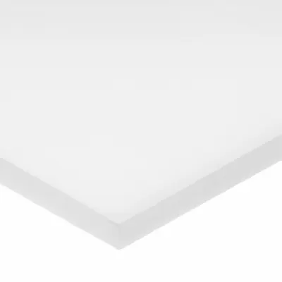 UHMW Polyethylene Bar: 0.375 in Thick, 1 in x 8 ft, Opaque, White - UHMW Polyethylene Sheets & Bars