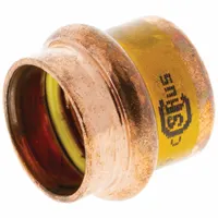 NIBCO Crimp Fitting Caps: Cap, 2 in CTS size, Press-fit, No Center Stop, Copper, HNBR O-Ring (MPN 9172900HPC)