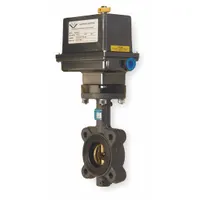 MILWAUKEE VALVE Butterfly Valve: For Gas/Oil/Water Media, Ductile Iron, 115V AC, 2 1/2 in Pipe Size (MPN GLC33E 2-1/2)
