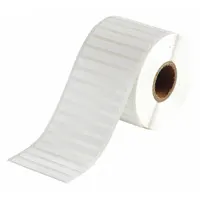 Pre-Cut Label Stock Roll: 1/4 in x 2 in, Nylon, Autoclavable/Cryogenic/Halogen-Free, White (Matte) (MPN THT-151-499-1.5-SC)