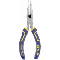 Bent Long Nose Plier: 3/4 in Max Jaw Opening, 6 in Overall Lg, 1 5/8 in Jaw Lg, 1/8 in Tip Wd (MPN 2078226)