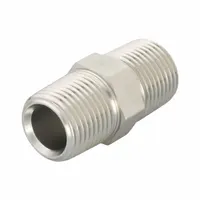 Metal Pipe Straight: Straight, 316 Stainless Steel, 1 in x 1/4 in, 5,400 psi, 1 31/32 in Lg (MPN 1 X 1/4 FF-SS)