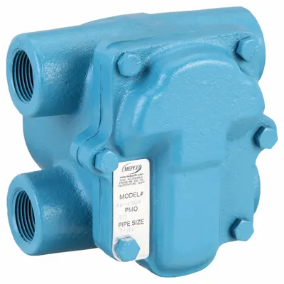 MEPCO Steam Trap: Cast Iron, 1 in FNPT, 2,300 lb/hr, 30 psi Max., 450°F Max. - Cast Iron H-Pattern Float & Thermostatic Steam Traps