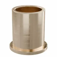Flanged Sleeve Bearing: Bronze, SAE 841, 16 mm Bore, 20 mm OD, 25 mm Lg, -35°F to 300°F, 5 PK (MPN FFM1620-25B)