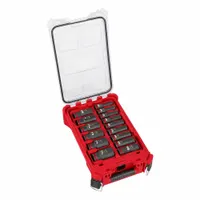 MILWAUKEE Socket Set: 1/2 in Drive, 15 Piece, 6-Point, SAE, 3/8 in to 1 1/2 in (MPN 49-66-6802)