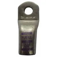 WESTWARD Lug: Crimpable Side Terminal, Crimp/Solder, Copper/Tin, 2/0 ga, Orange, 3/8 in Stud Size (MPN 23ZA14)