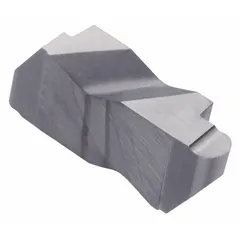 Indexable carbide insert for grooving, parting, and turning operations. Used in CNC lathes and machining centers for creating grooves in metal workpieces.
