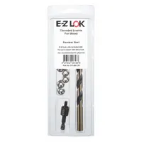 Thread Insert Kit: #8-32 Int Thrd Sz, 3/8 in Overall Lg, 21/64 in Dia, Stainless Steel, Plain, Plain (MPN EZ-400-008-CR)