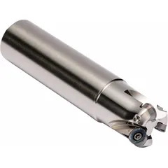 Indexable profiling end mill designed for radius cutting operations. Suitable for high-efficiency contouring, slotting, and ramping in steel, stainless steel, and cast iron. Commonly used in mold and die, aerospace, and general machining applications where reduced cutting forces are required.