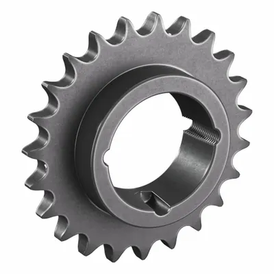 TSUBAKI Sprocket: For 60 Chain, 23 Teeth, 5.508 in Pitch Dia, 5.907 in Outside Dia - Size 60 Bushed-Bore Roller Chain Sprockets