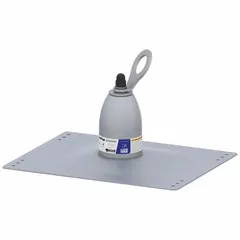 This reinstallable roof top anchor from 3M's DBI-SALA line is designed for tie-off mounting on flat concrete or wood roofs. It features a swivel D-ring and is compatible with standing seam clamps for fall protection applications. Capacity is 310 lb.