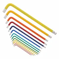WIHA Hex Key Set: 11 - 15 Pieces, L, SAE, Long, 13 Pieces, Holder, Satin Chrome, 13 Tips (MPN 66981)