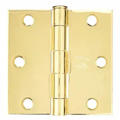 This full mortise-mount butt hinge is made of steel with a leaf width of 1 1/4 inches. It features a plain bearing type and a removable pin. Commonly used for mounting doors where flush installation into the door and frame is required, the removable pin allows for easy door removal or maintenance.