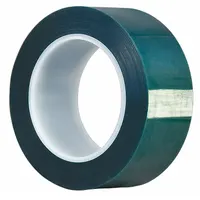 TAPECASE Film Tape: 1 1/2 in Wd, 72 yd Lg, 3.3 mil Thick, Polyester Film, Silicone, Green (MPN 15C571)