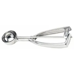 The CRESTWARE DSS30 is a #30 squeeze disher with a 1.3 oz capacity and a 1 7/8 in bowl diameter. Made of stainless steel and NSF Certified, it is used for consistent portioning of foods such as cookie dough, mashed potatoes, and ice cream in commercial foodservice environments.