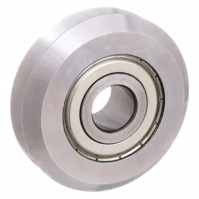 PBC LINEAR V-Guide Wheel Bearing: 1.803 in OD, 52100 Steel, For Size 3 V-Guide Rails - PBC Linear V-Guide Wheel Bearings