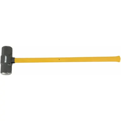 WESTWARD Standard Sledge Hammer: Steel, Fiberglass Handle, 14 lb Head Wt, 2 3/4 in Dia - Standard Sledge Hammers