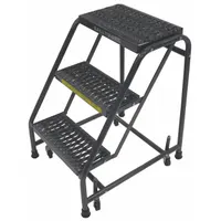 BALLYMORE Step Stool: 2.4 ft Overall Ht, 450 lb Load Cap, 3 Steps, Steel, 2.4 ft Standing Ht (MPN 318GSU)