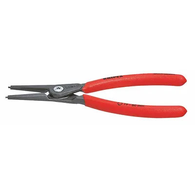 KNIPEX Retaining Ring Plier: External, For 3 mm to 10 mm Shaft Dia, 0.035 in Tip Dia - External Retaining-Ring Pliers