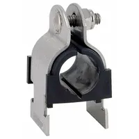 Vibration-Dampening Strut Clamp: 304 Stainless Steel, For 3 2/5 in Copper Tube, 5 3/5 in Overall Ht (MPN 053NS060)