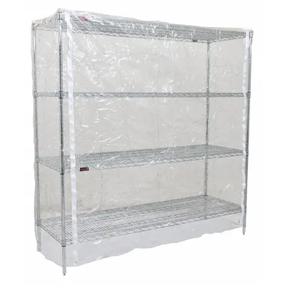EAGLE GROUP Utility Cart Cover: Clear, Vinyl, Zipper, 72 in Wd, 54 in Ht - Zipper Transparent Vinyl Covers