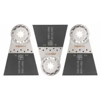 FEIN Oscillating Tool Blade: 2 1/2 in Blade Wd, 3 13/16 in Overall Lg, Log Cutting, Bi-Metal, 3 PK (MPN 63502161270)
