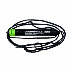 Green single-use chemical lightstick with 3-inch length and 8-hour light duration. Each unit includes a rope for attachment. Supplied in a 50-pack. Suitable for emergency lighting, safety marking, and low-light tasks in industrial environments.