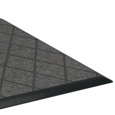 CONDOR Entrance Mat: Diamond, Indoor, Medium, 2 ft x 3 ft, 3/8 in Thick, Nylon - Diamond Pattern Dryer Mats