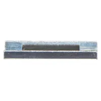 Encased block alnico magnet with dimensions 1 3/4 in length, 9/16 in width, and 0.187 in thickness. Provides a maximum pull force of 14 lbf. Suitable for holding, positioning, and sensing applications in industrial automation, jigs, and fixtures