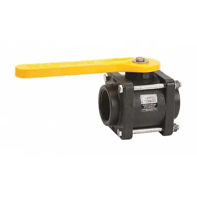 BANJO Manual Two-Way Ball Valve: 2 in, Glass-Filled Polypropylene, Straight, FNPT x FNPT - Polypropylene Ball Valves