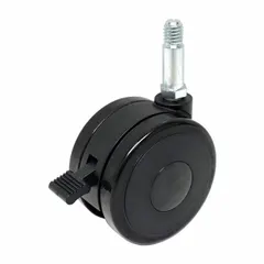 Stem Caster: Swivel, Face Brake, Stem, Black, Basic American, Zenith 9000/Zenith 9000APS/Zenith II (MPN 100-6330-062SP). Key specifications — Compatible Brand: Basic American; Product Type: Swivel; Caster Mounting Type: Stem; Frame Color: Black; Compatible Manufacturer Part Number: Zenith II; Caster Brake Type: Face Brake.