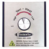 FOSTORIA Variable Heat Control Knob: For 120/240V OCH Quartz Tube Models Only, 15 A, 120/240V AC (MPN VHC-15)