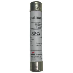 E-rated time-delay cylindrical fuse rated 1 A at 5.5 kV AC. Non-indicating design. Used for overcurrent protection in medium-voltage circuits such as motor starters, transformers, and switchgear where time-delay characteristics accommodate inrush currents.